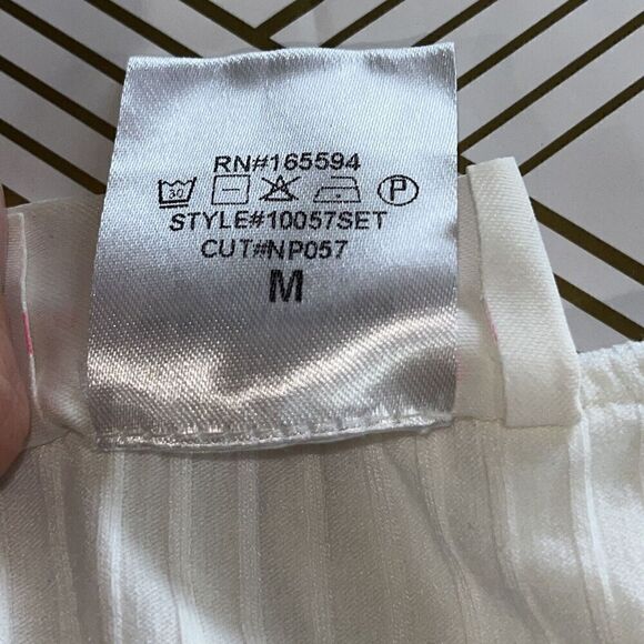 Club Rave Women’s Crop Tank Mini Skirt Set Outfit White Bling Dance Party - Picture 11 of 12